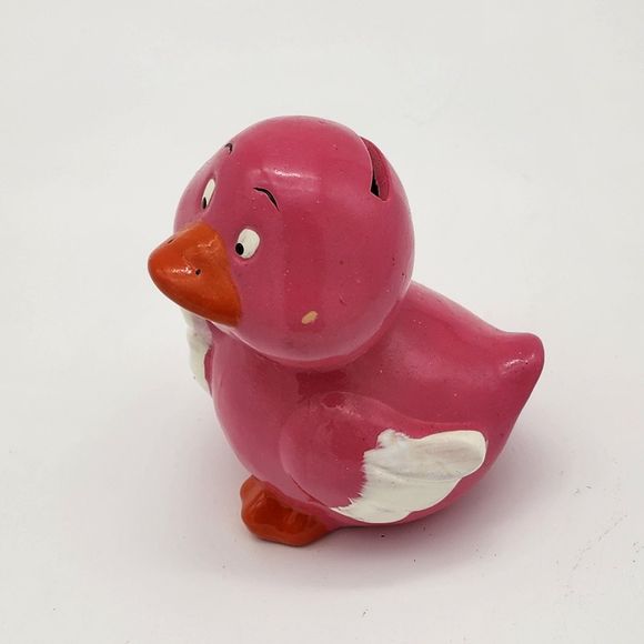 Vintage Pink Duck Coin Piggy Bank - Picture 2 of 5